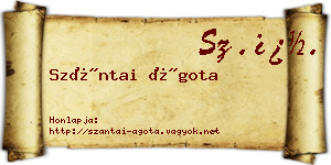 Szántai Ágota névjegykártya